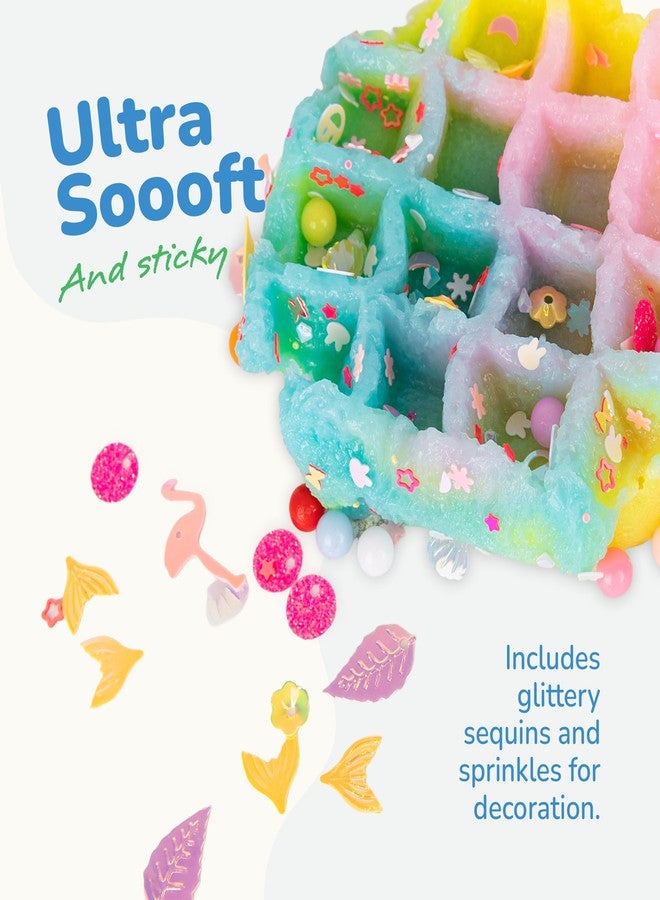 ArtCreativity Squishy Treats Fidget Toys for Kids and Adults - 4 Pack - Super Soft Squishy Dessert Include Sandwich Cookie, Donut, Croissant, and Waffle - Squeeze Toys for Stress Relief and Anxiety - Image 4